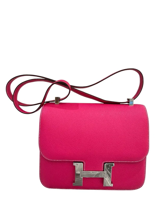 Hermès Constance 24 Rose Tyrien Epsom PHW #T 2015 -DB, Felt in Pink Epsom leather from Luxury Promise