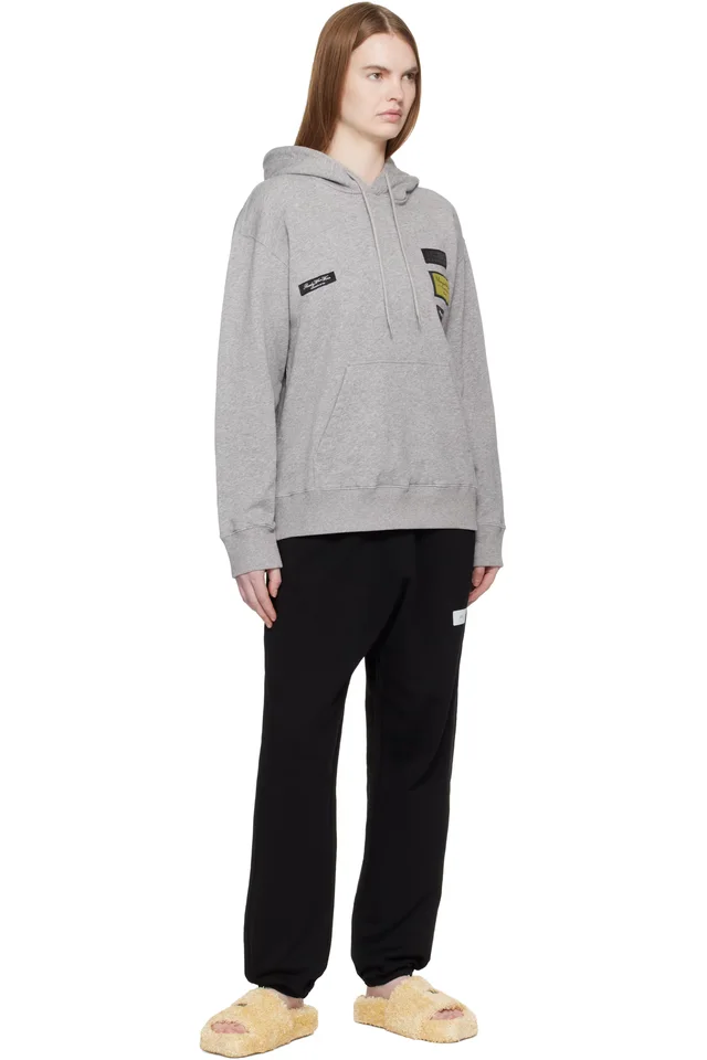 MM6 Maison Margiela Black Unbrushed Cotton Sweatpants, photo 4 of 4 from SSENSE