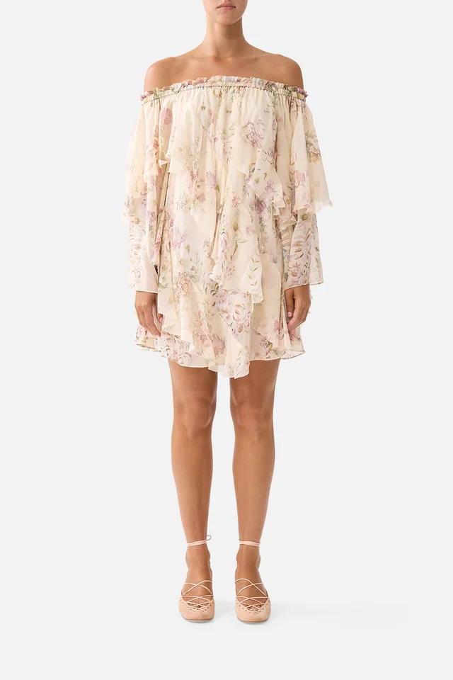 Camilla eBoutique OFF SHOULDER ASSYMETRIC RUFFLE DRESS ADORNED IN ARANJUEZ from CAMILLA, photo 1 of 1