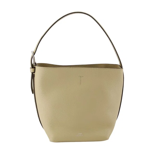 TOTEME Petite Belted Shoulder Bag — Beige Calfskin in Beige Calfskin from HEWI
