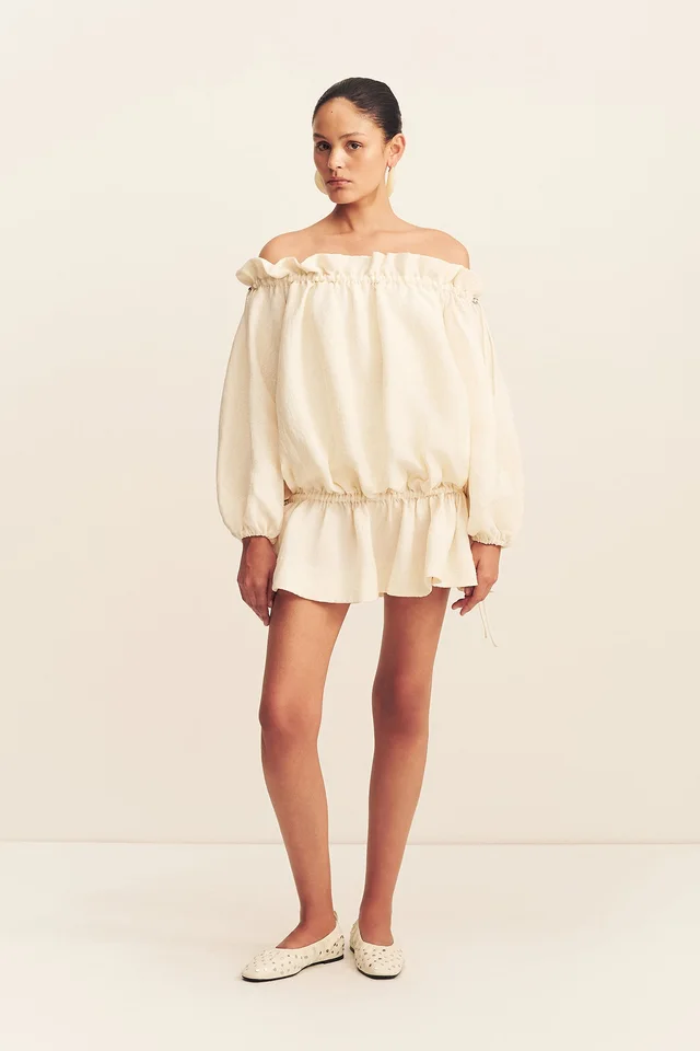 Shona Joy JASPER LINEN BLEND MINI DRESS - RESIN from Shona Joy, photo 1 of 1
