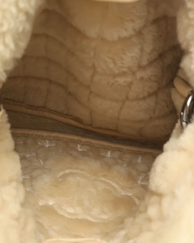 Chanel CC Mouton Shearling Bag in Suede from A Retro Tale, photo 10 of 12