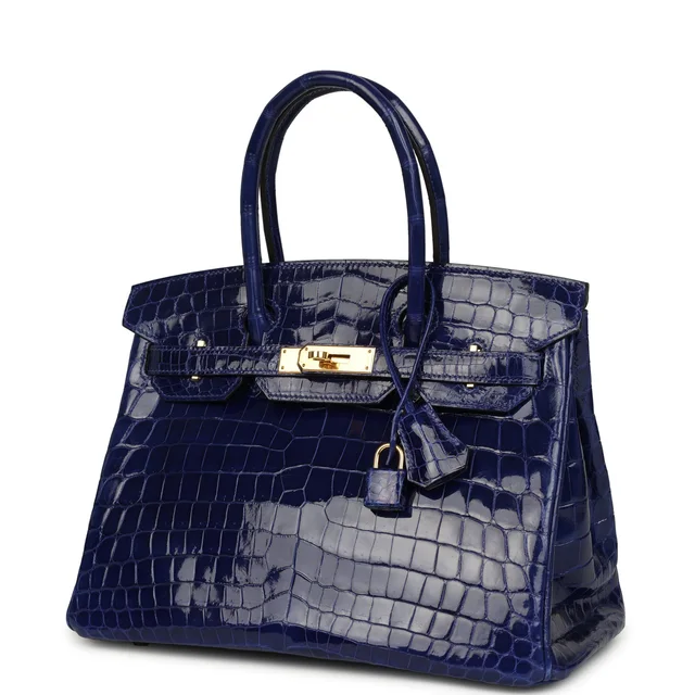 Hermès Birkin 30 Bleu Electric Shiny Niloticus Crocodile Gold Hardware in Blue Crocodile from Madison Avenue Couture, photo 2 of 2