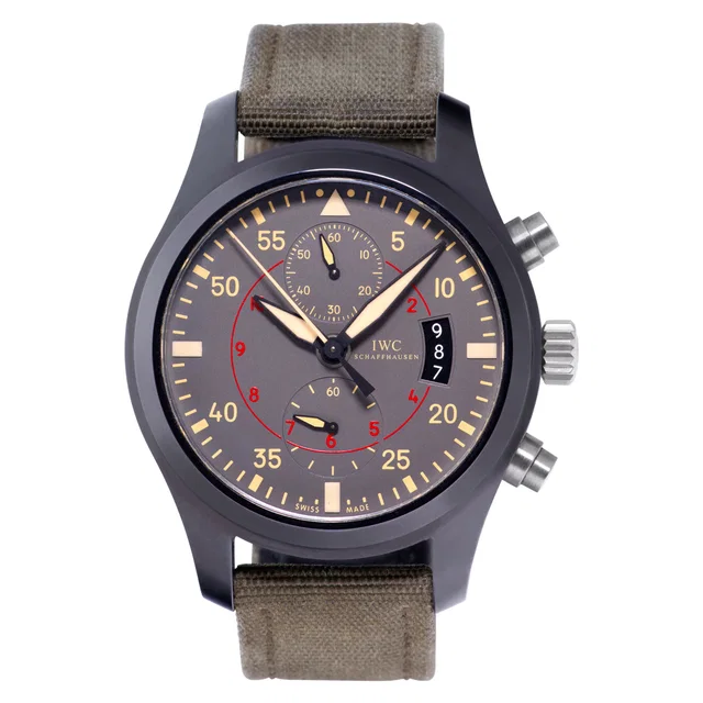 IWC Pilots Chronograph "Top Gun Miramar" 44mm IW388002 in Titanium from Gray And Sons