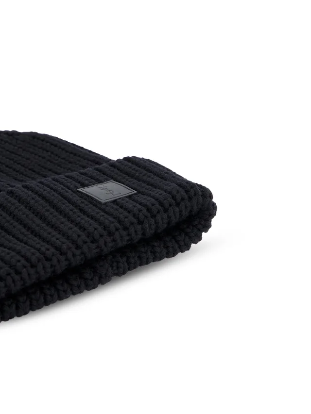 Saint Laurent Logo Patch Beanie, photo 4 of 4 from SENSER
