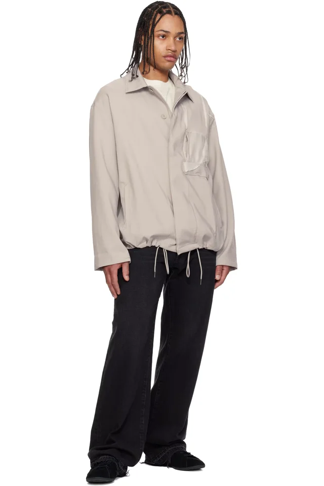 Y-3 Gray Utility Blouson Jacket, photo 4 of 4 from SSENSE