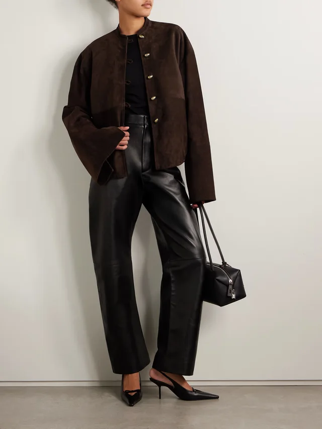 ADAM LIPPES Rhys paneled suede jacket in Brown, photo 2 of 2 from NET-A-PORTER (Canada)