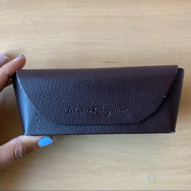 Ferragamo Leather Glasses Sunglasses Case in red|brown Leather from Poshmark