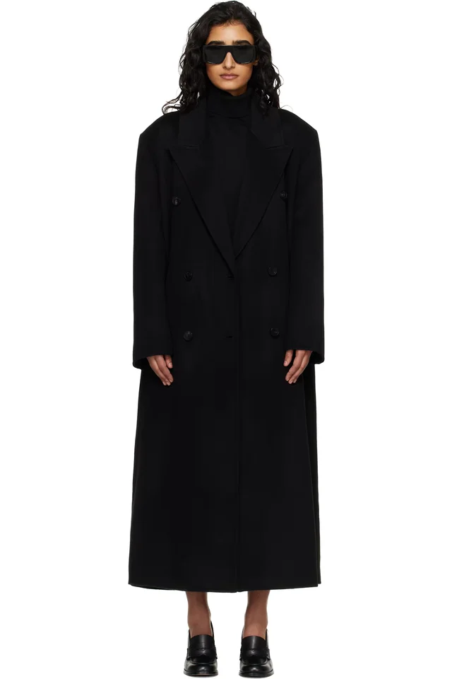 Black Gaia Double Breasted Coat