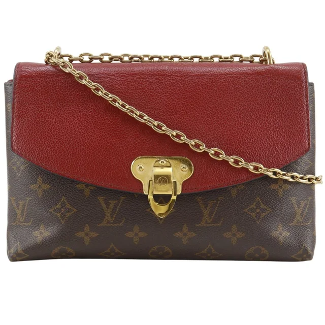 Louis Vuitton Saint Placide Monogram Canvas Cerise Brown Shoulder Bag in Brown Coated canvas from The Reluxe
