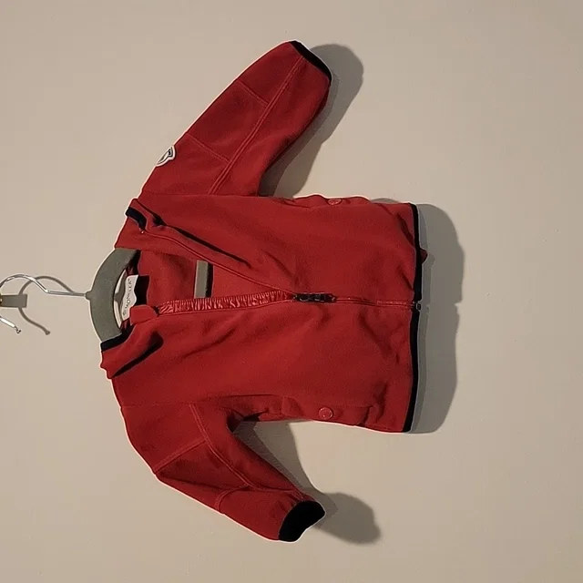 Moncler Baby Red Fleece Zip-Up Jacket | Size 36m in red from Poshmark