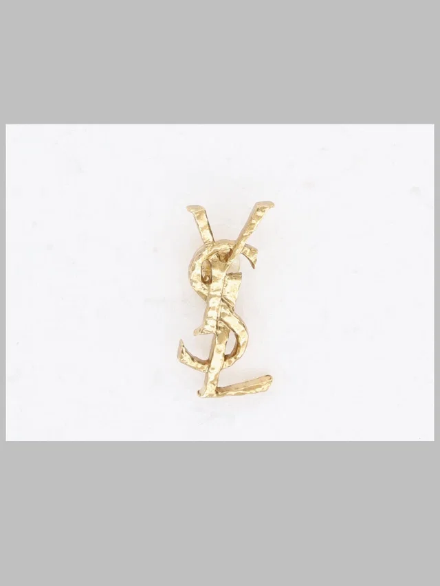 Saint Laurent Cassandre Earrings — Gold Brass in Gold from HEWI