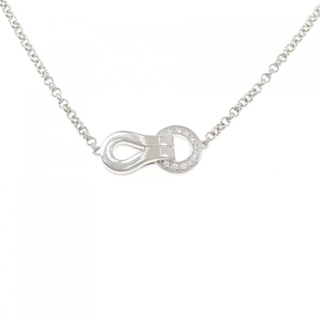Cartier Agrafe 750 White Gold Necklace in White from LuxUness