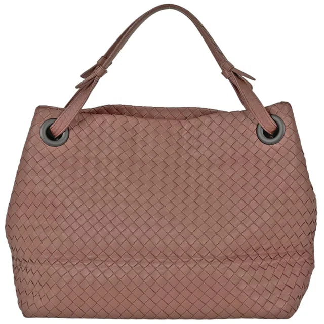 Bottega Veneta Tote Bag Intrecciato Garda Leather Pink in Pink Woven leather from The Reluxe