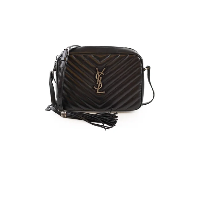 Saint Laurent Lou Camera Bag Black SHW in Black Leather from The Purse Affair