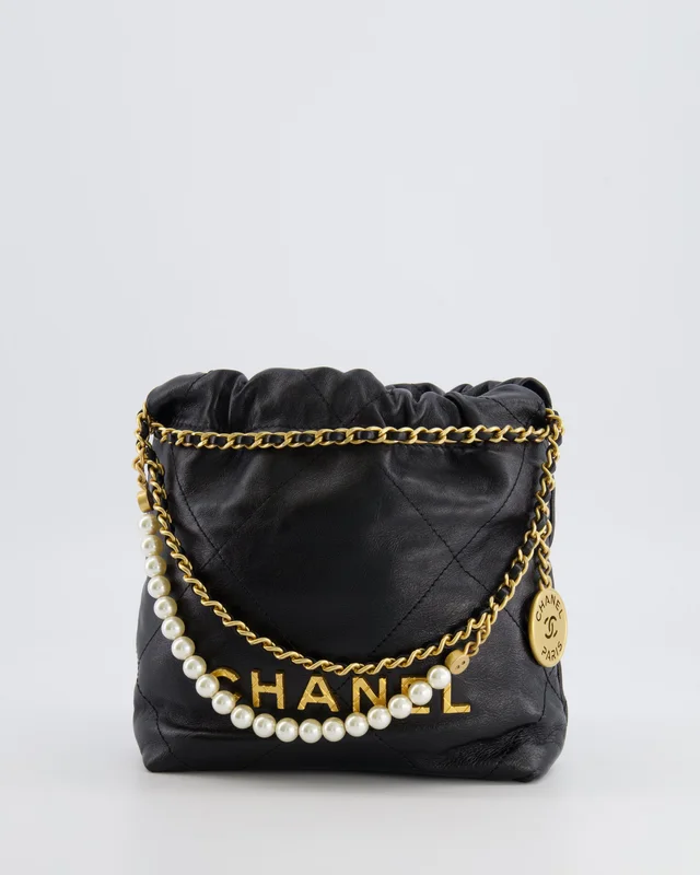 Chanel Black Mini 22 Bag from Sellier