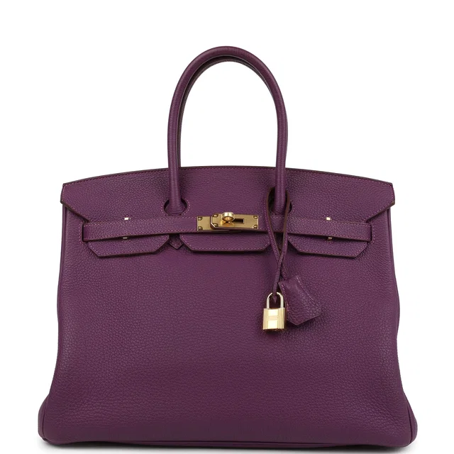 Hermès Birkin 35 Anemone Togo Gold Hardware in Togo leather from Madison Avenue Couture