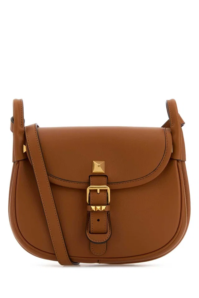 Valentino Garavani Flaneuse Crossbody Bag — Brown Calf Leather - Bos Taurus in Brown Calfskin from HEWI