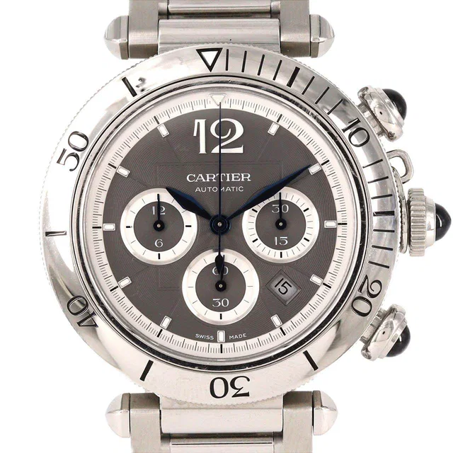 Pasha de Cartier Chronograph Stainless Steel Chronograph from LuxUness
