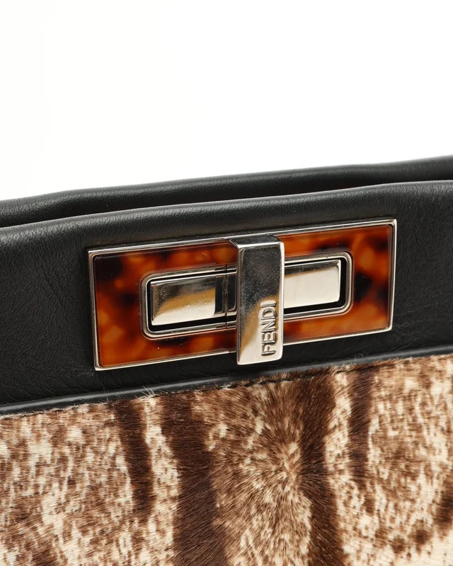 Fendi Large Ponyhair Pekaboo Bag in Leather from A Retro Tale, photo 6 of 8