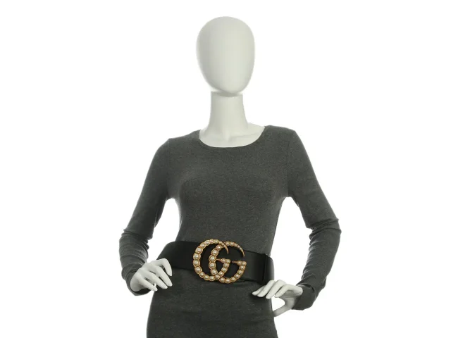 Gucci Moon Calfskin Pearl Double G 70mm Belt in Calfskin from Ann's Fabulous Finds, photo 6 of 6