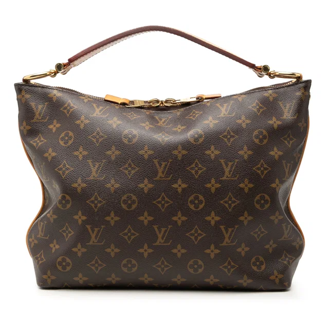 Brown Louis Vuitton Monogram Sully PM Shoulder Bag in Brown Coated canvas from Designer Revival