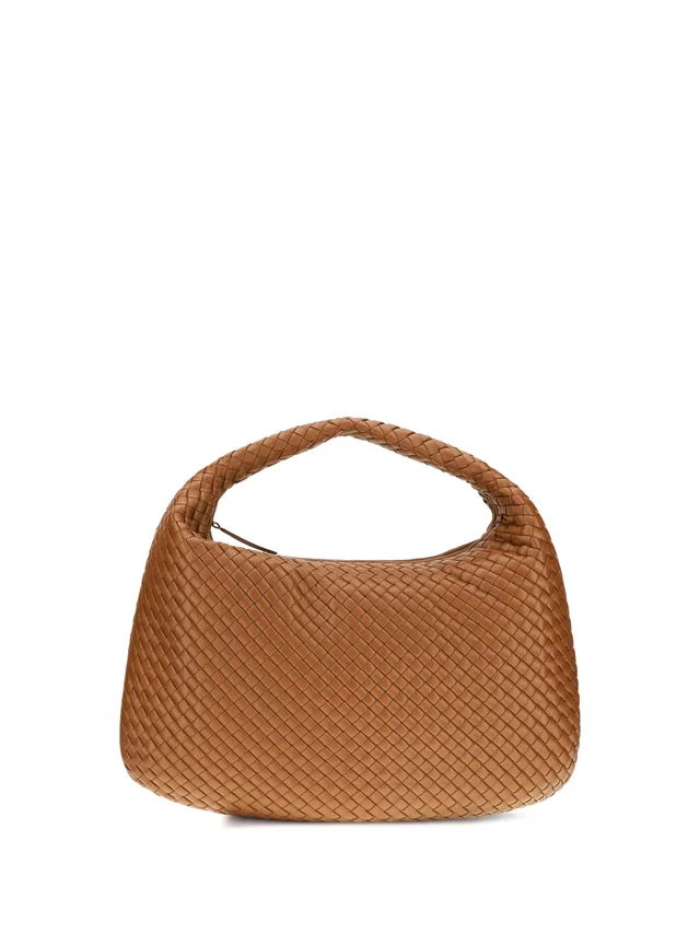 Bottega Veneta Shoulder Bag — Brown Calf Leather in Brown Calfskin from HEWI