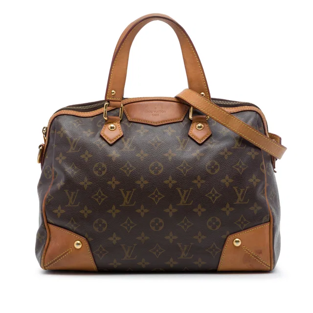 Brown Louis Vuitton Monogram Retiro PM Satchel in Brown Coated canvas from Designer Revival