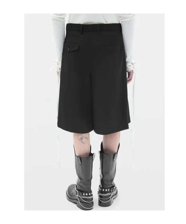 Ann Demeulemeester pleated wide-leg bermuda shorts, photo 4 of 4 from SENSER