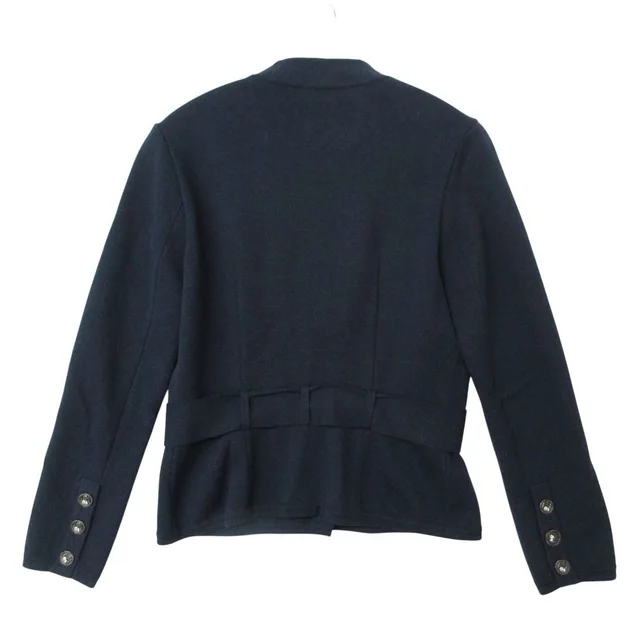 Chanel Cardigan Knit Jacket Elephant Button CC Logo Paris Bombay Metier from The Reluxe