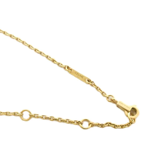 CELINE necklace in WHITE / GOLD metal fittings 長さ: 76-80cm モチーフ 横x縦: 1.5cmx2.0cm from KOMEHYO, photo 4 of 5