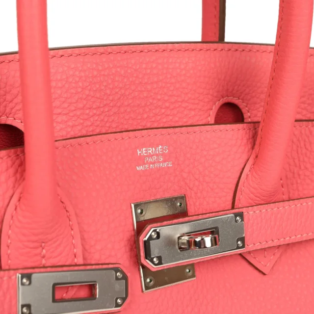 Hermès Birkin 30 Rose Lipstick Togo Palladium Hardware in Pink Togo leather from Madison Avenue Couture, photo 7 of 9