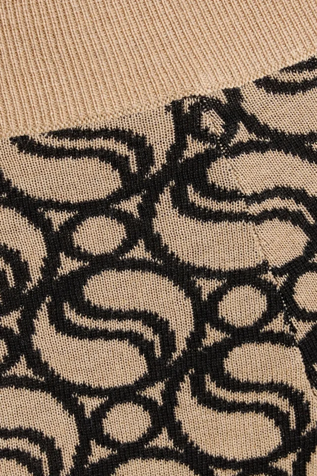 Stella McCartney Jacquard-Knit Virgin Wool Leggings in Sand, photo 4 of 4 from THE OUTNET