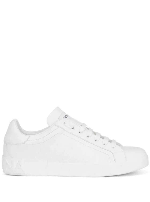 'Portofino New' White Low Top Sneakers with Contrasting Logo in Leather for Men in White, image 1 of 1 from Gaudenzi Boutique