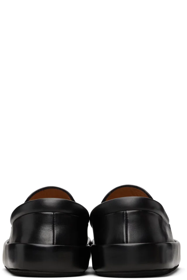 Marsèll Black Cassapelle Leather Slip-on Sneakers, photo 2 of 5 from SSENSE