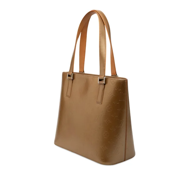 Gold Louis Vuitton Monogram Mat Stockton Tote Bag in Gold Leather from Designer Revival, photo 2 of 2