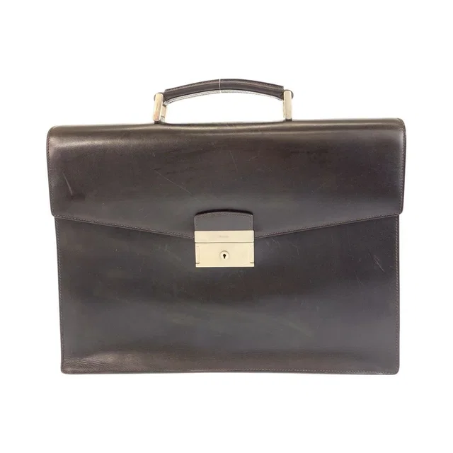 Prada Business Briefcase in Brown Leather from The Reluxe