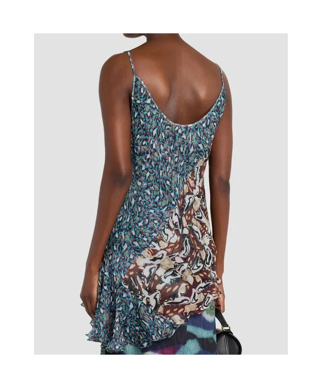 Dries Van Noten Printed silk asymmetric top, photo 5 of 8 from SENSER