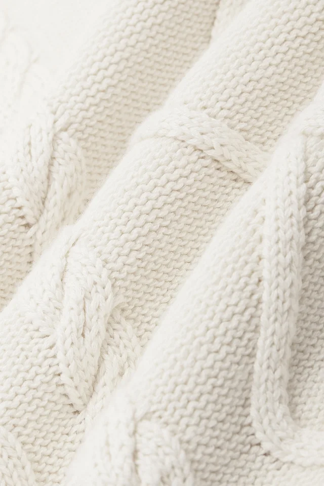 SRG Amberlyn Roll Neck Cable Sweater in Ivory, photo 6 of 6 from REVOLVE (Canada)