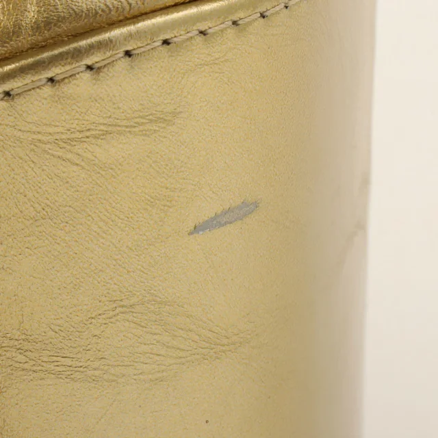 2016-era CHANEL "Gabrielle" Chain Shoulder Bag, Gold in Gold Calfskin from VINTAGE QOO TOKYO, photo 12 of 13