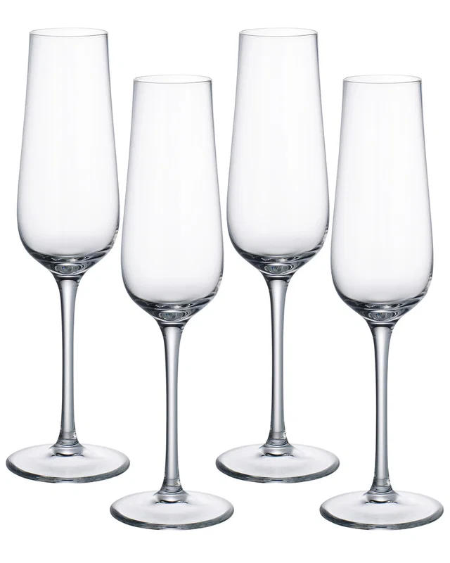 Villeroy & Boch Purismo Set of Four 9oz Flutes, image 1 of 1 from Rue La La