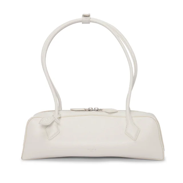 Alaïa Le Teckel Medium Shoulder Bag in White Goatskin from Blue Spinach