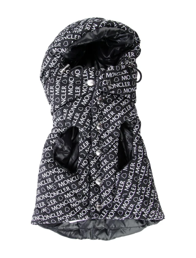 Moncler Poldo Dog Couture Hooded Vest in black Nylon from The RealReal