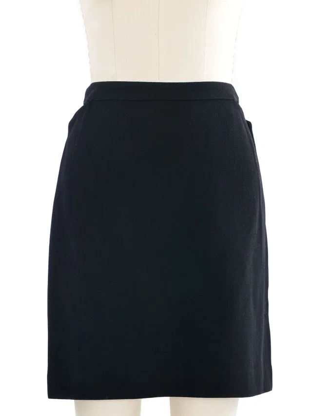 1997 Gianni Versace Cut Out Mini Skirt in Silk from Arcade Vintage