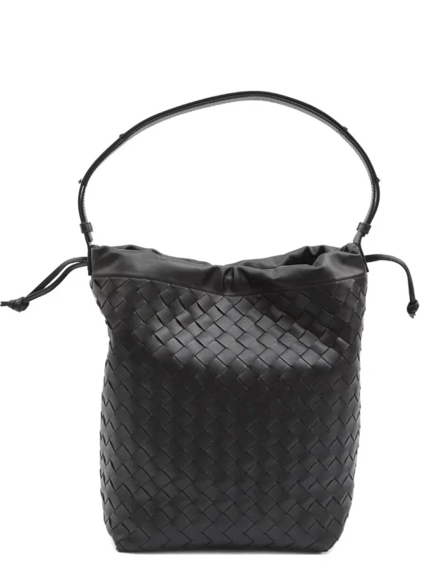 Bottega Veneta Shoulder Bag — Black Calf Leather in Black Calfskin from HEWI
