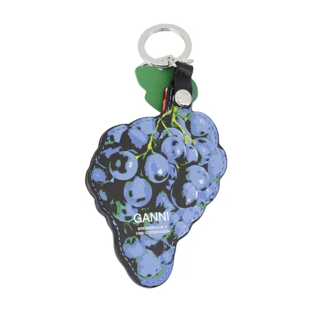 GANNI Grape-Shaped Leather Wallet — Blue Calfskin in Blue Calfskin from HEWI