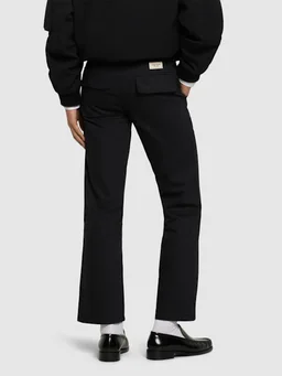 Honor the Gift Wide-leg pants with decorative detail in 100% Cotton, photo 3 of 5 from LUISAVIAROMA