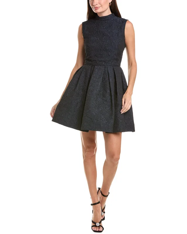Oscar de la Renta Textured Floral Cloque Cocktail Dress, image 1 of 1 from Rue La La