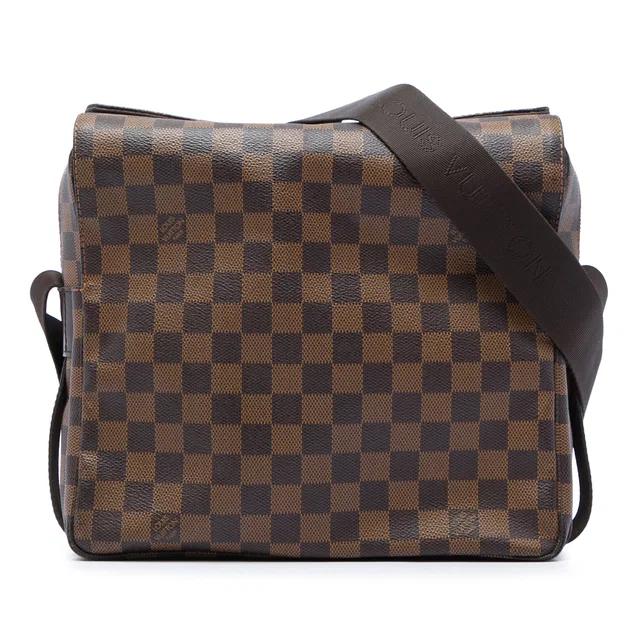 Brown Louis Vuitton Damier Ebene Naviglio Crossbody Bag in Brown Canvas from Designer Revival