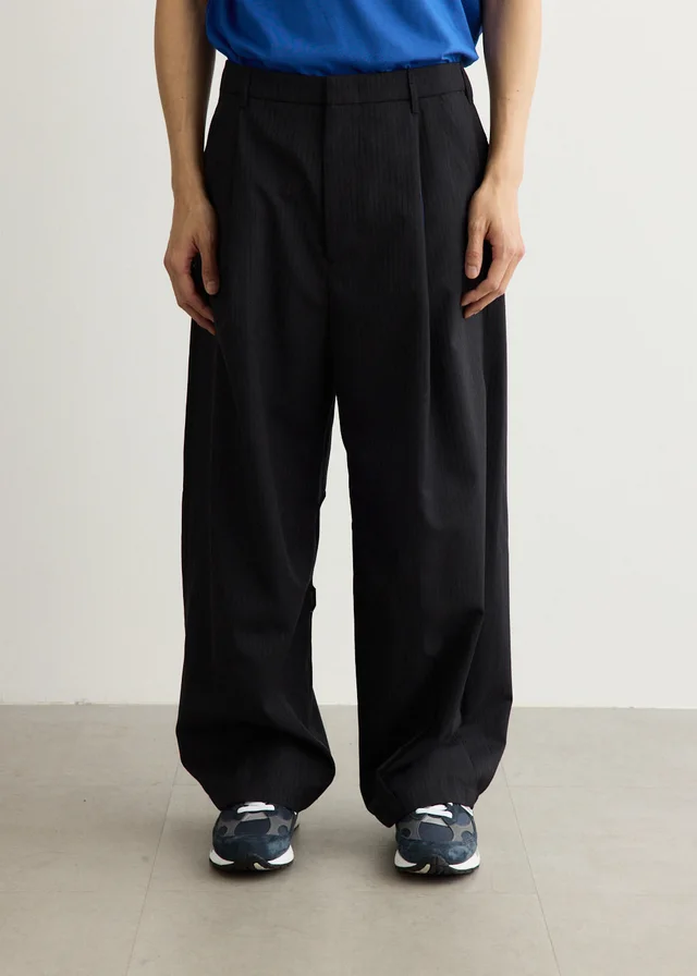 Ader Error Pinstripe Pleat Pants in Grey from Incu, photo 1 of 1